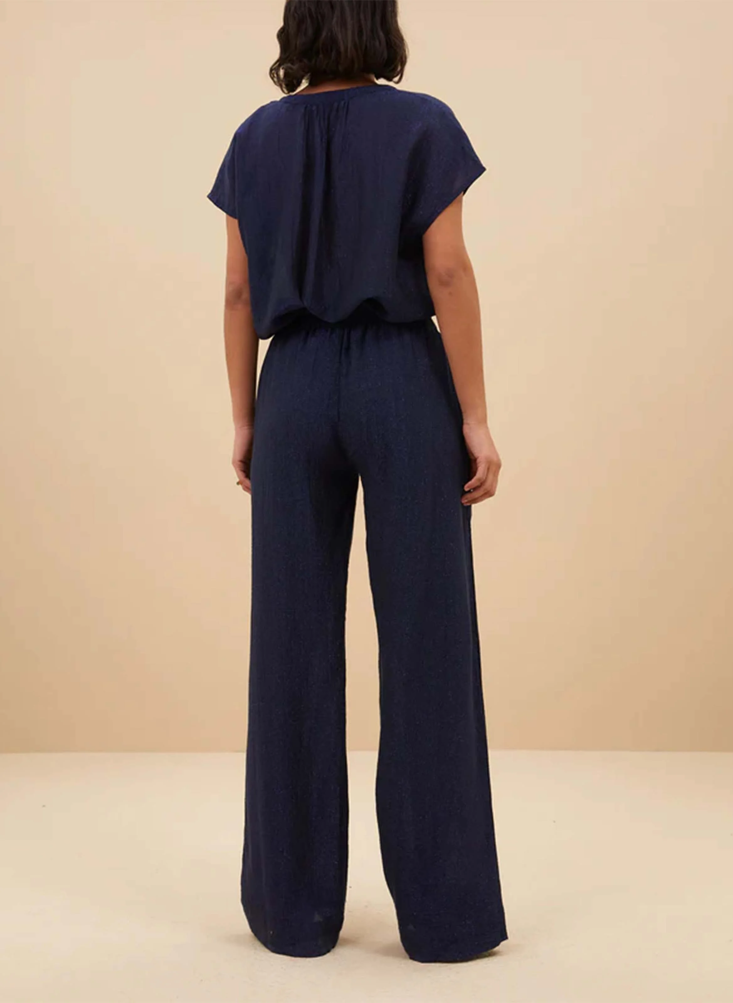 AMIE - Pantalon large fluide | Bleu