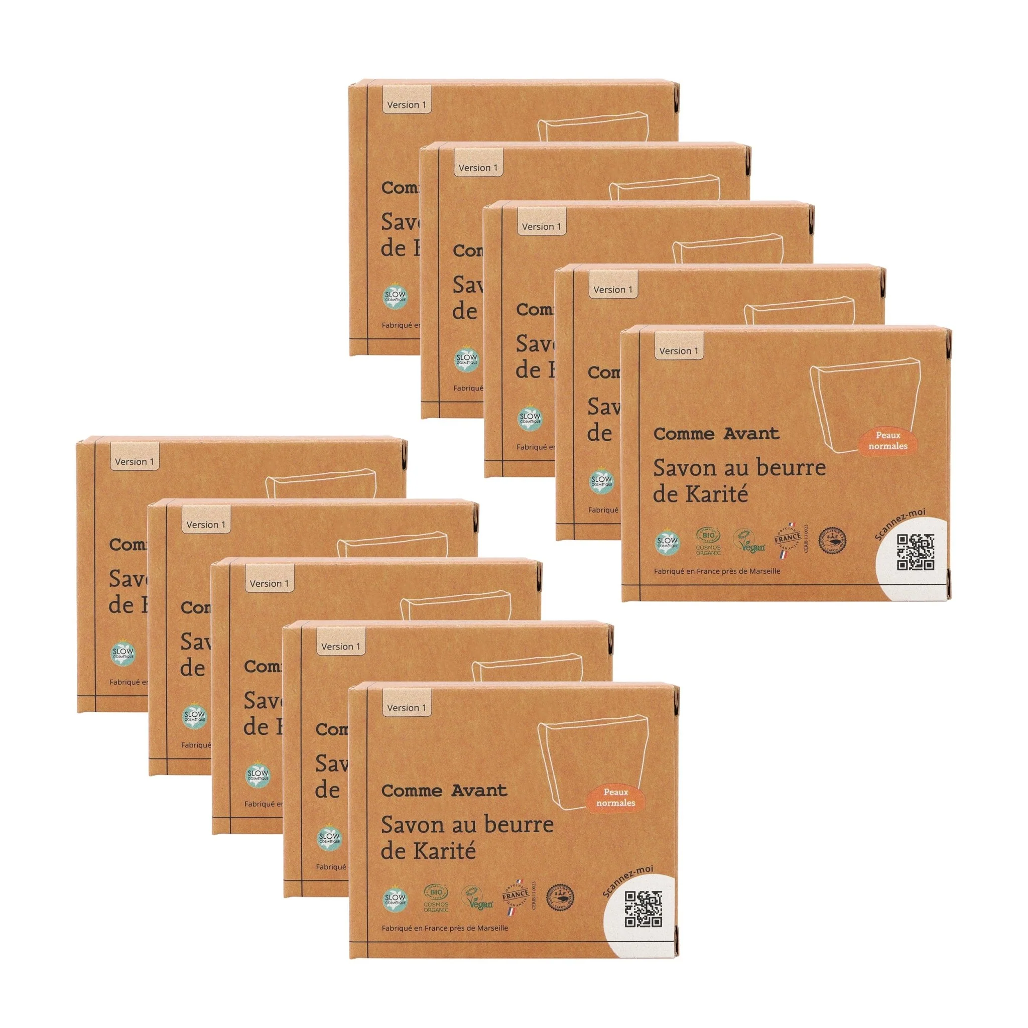 Savon au beurre de karité - Version 1 - 1 savon - 100g / Sans