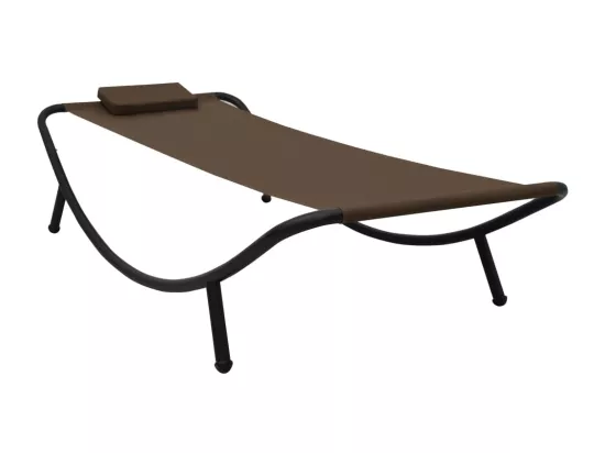 Lit de jardin Marron 200x90 cm Acier