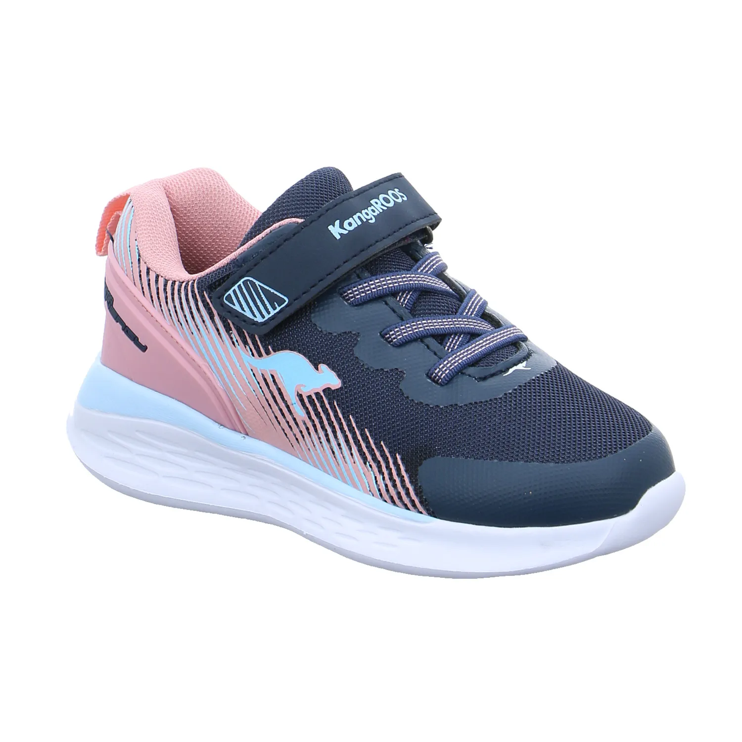 KANGAROOS Kinder Sportschuh Blau Lederimitat
