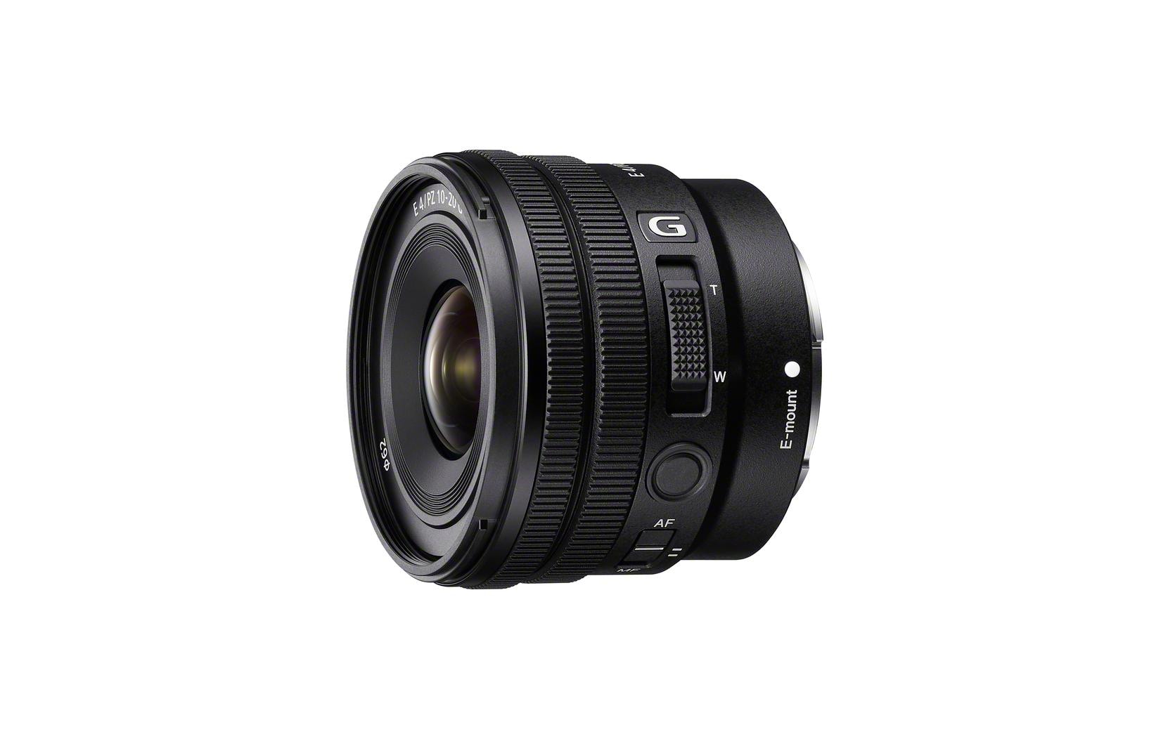 Zoomobjektiv E PZ 10-20mm F4 G – Sony E-Mount<br>Ultra-Weitwinkel-Powerzoom-Objektiv mit konstanter F4-Blende und hervorragende Bildqualität sowie ideale Bedienbarkeit