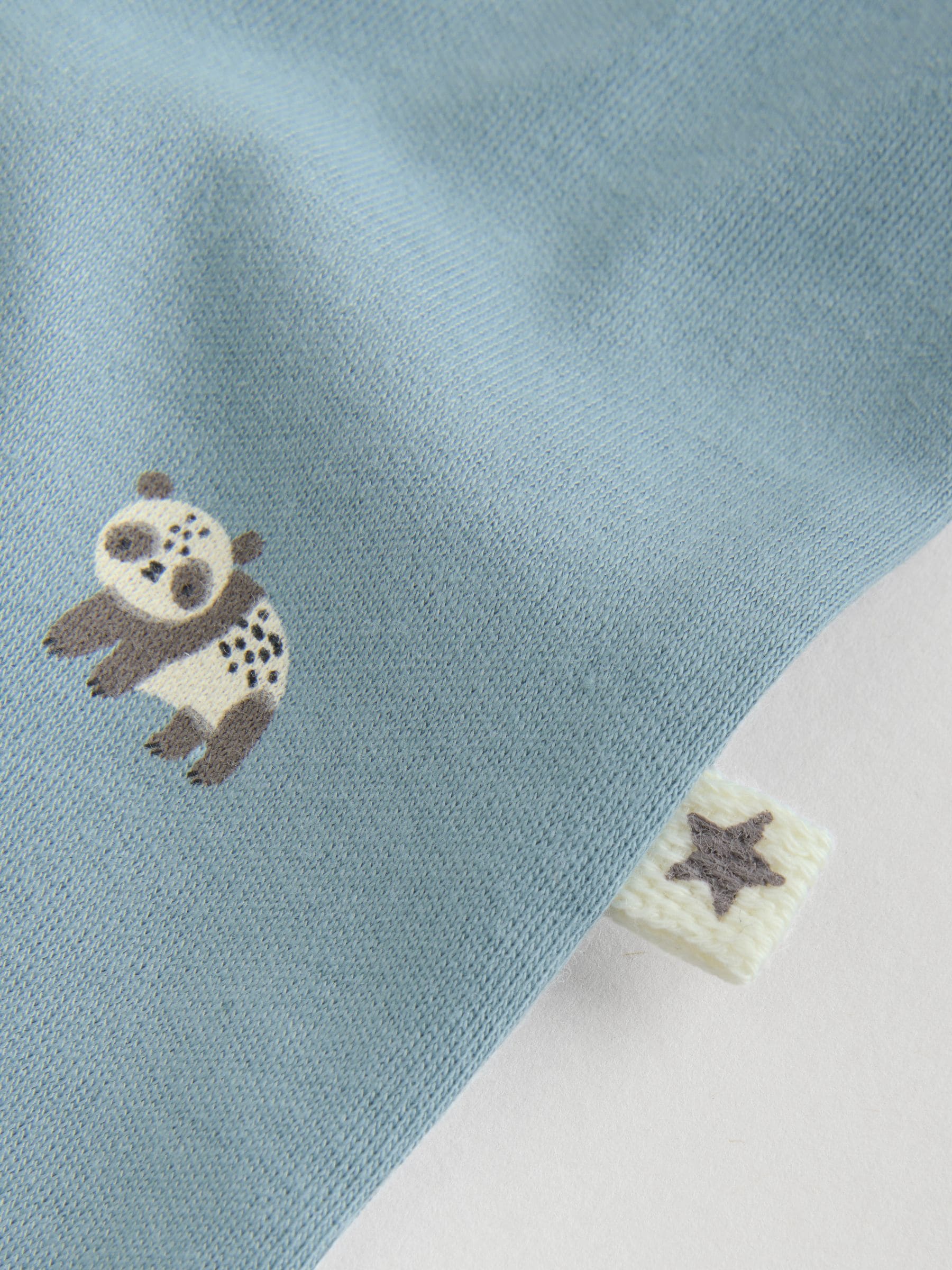 Mineraalblauw - 100% katoenen babyslaapzakjes met tweewegrits verpakking van 5 (0mnd -2jr)
