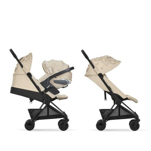 Poussette Coya Simply Flowers Matt Black Beige - CYBEX