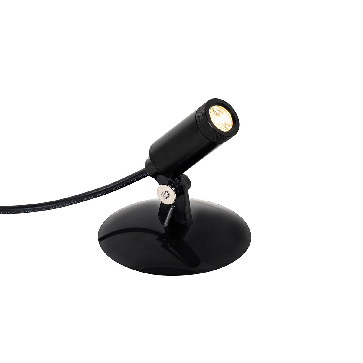 Set van 4 prikspots zwart incl. LED IP65 solar oplaadbaar - Garly