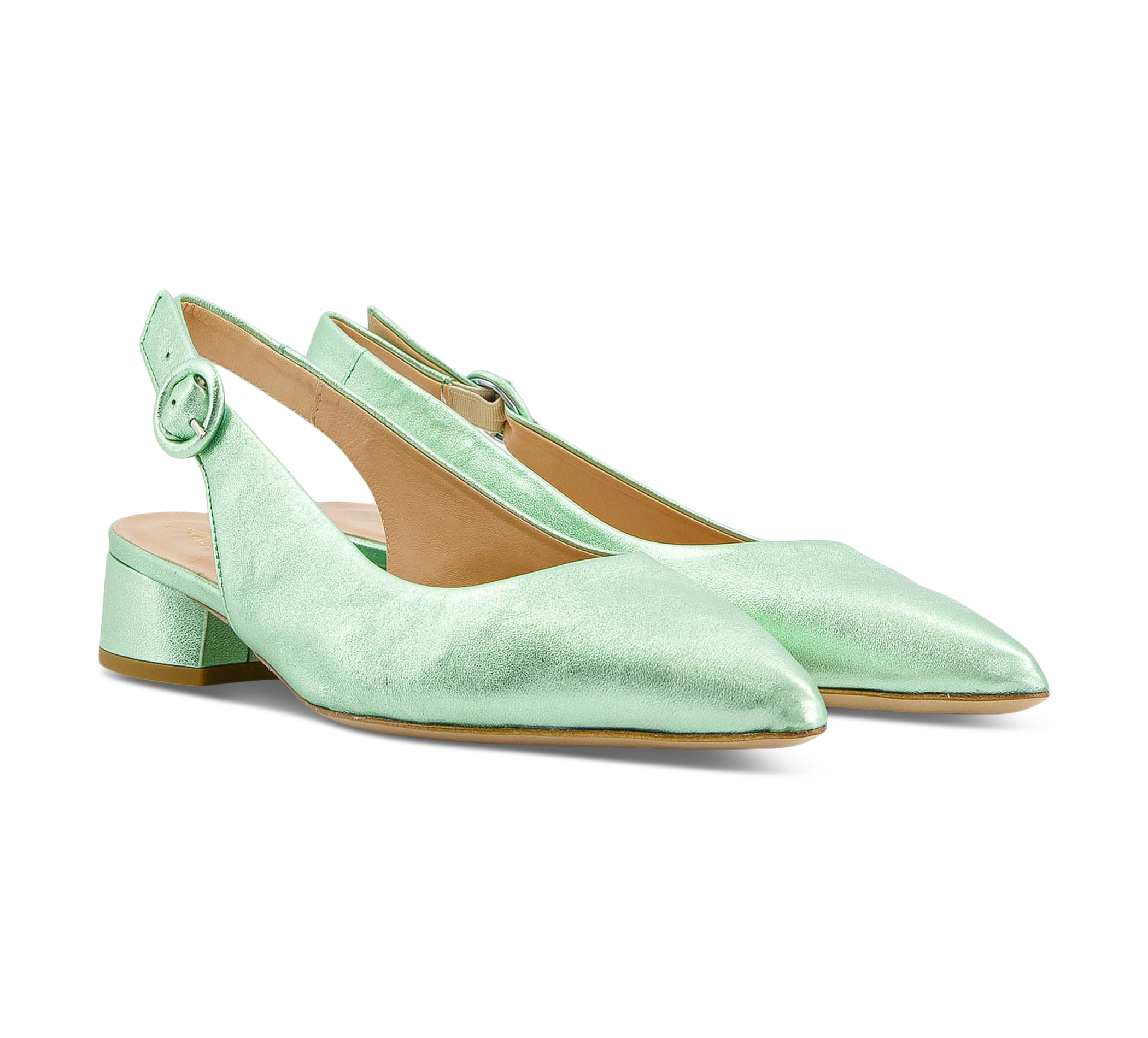 Franco Russo Sling-Pumps grün