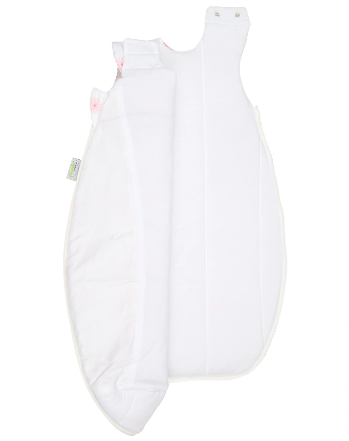 Jersey-Schlafsack BABY-NEST® AIRPOINTS® FLOWERS in weiß/hellkoralle