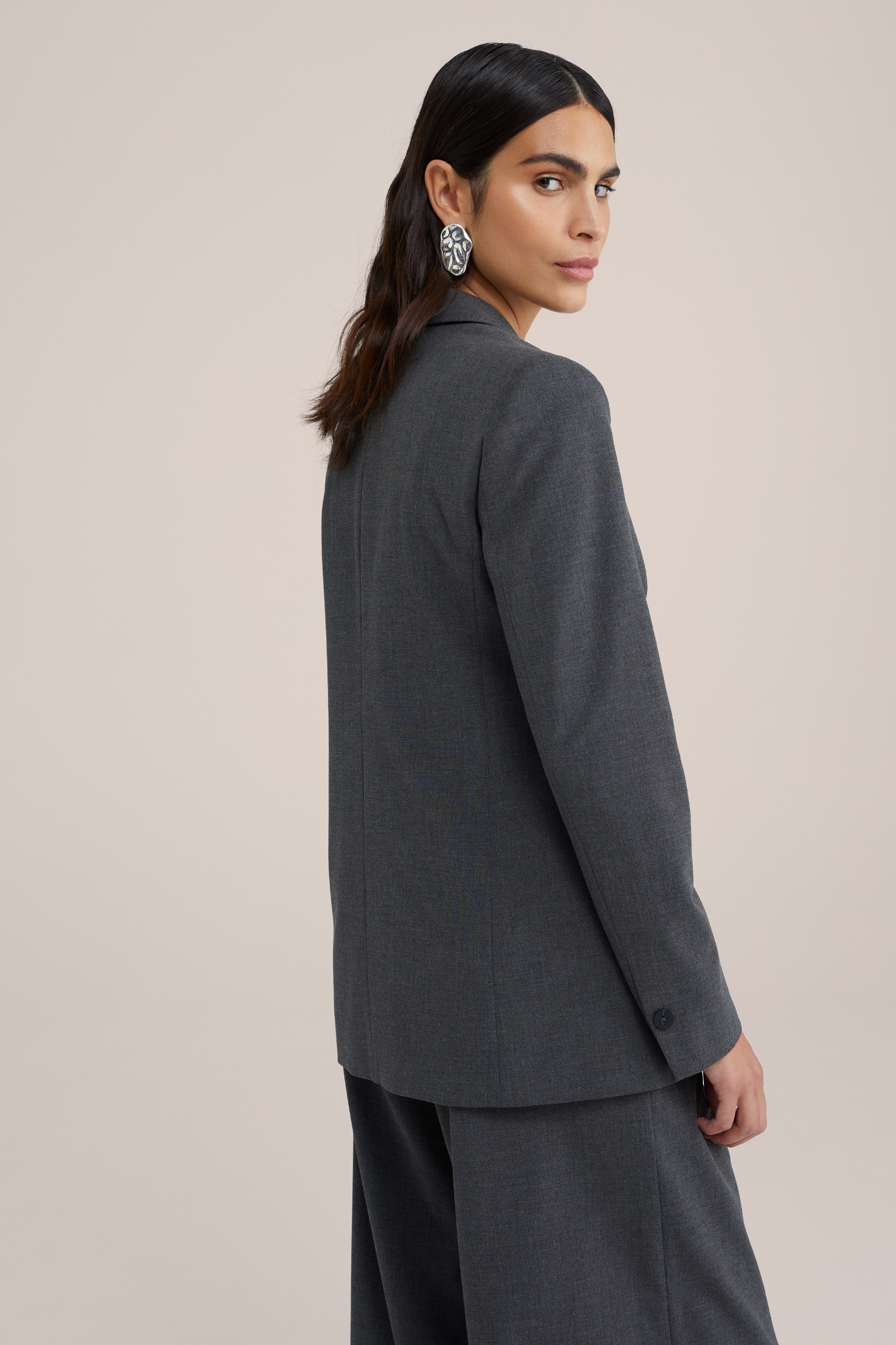 regular fit double-breasted blazer WE Studio Donkergrijs