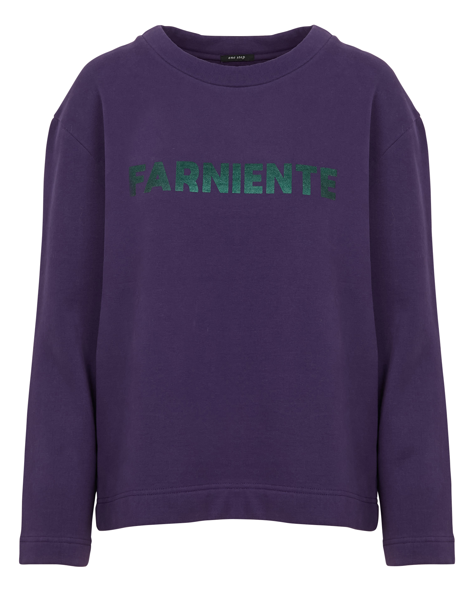 MAMOUR - Sweat oversize col rond sérigraphié en coton mélangé | Violet