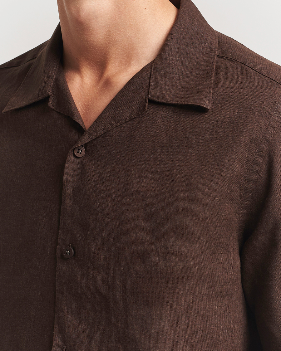 NN07 Julio Linen Resort Shirt Coffee