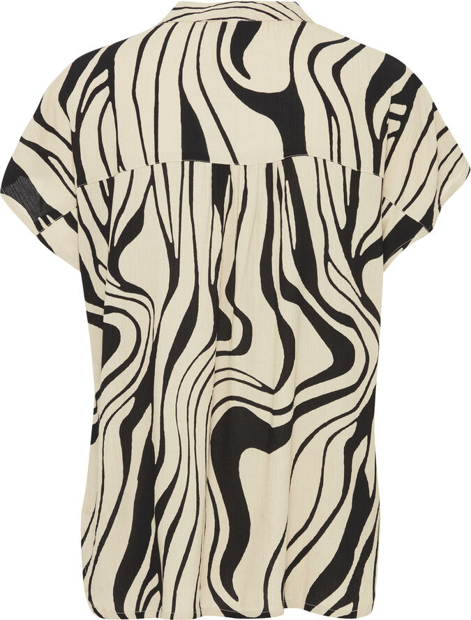 Fransa FXAVERY BL 1 Silver mink w. black aop