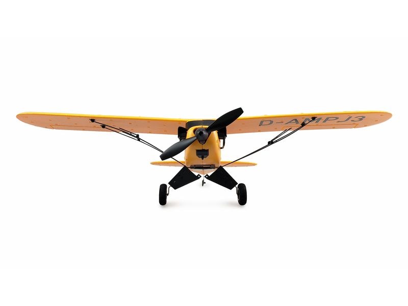 Amewi Motorflugzeug Piper J-3 Cub 505 mm, Gelb Gyro, RTF Kompaktes Piper J3 Cub 3-Kanal Einsteiger Modell