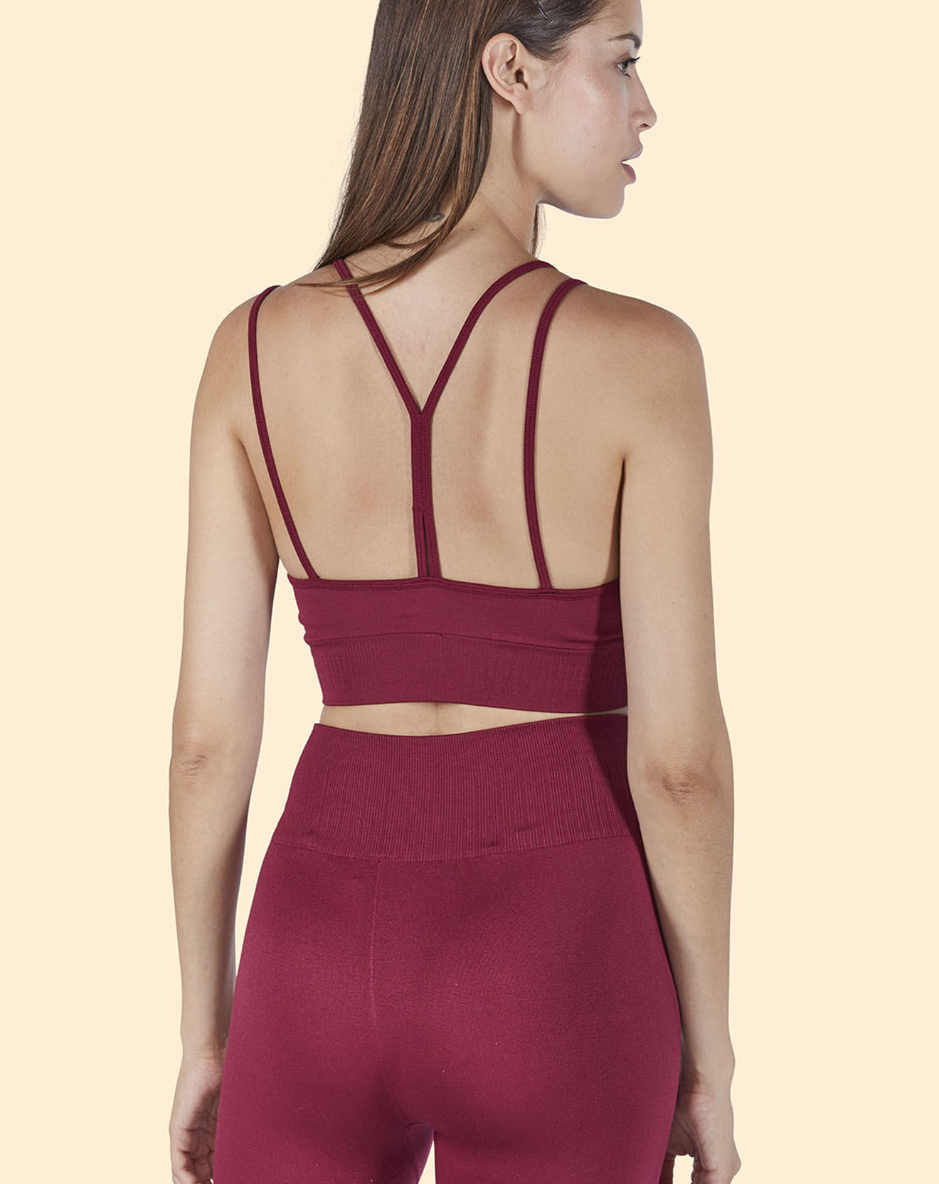 Onamaste Brassière de sport Maintien léger bordeaux