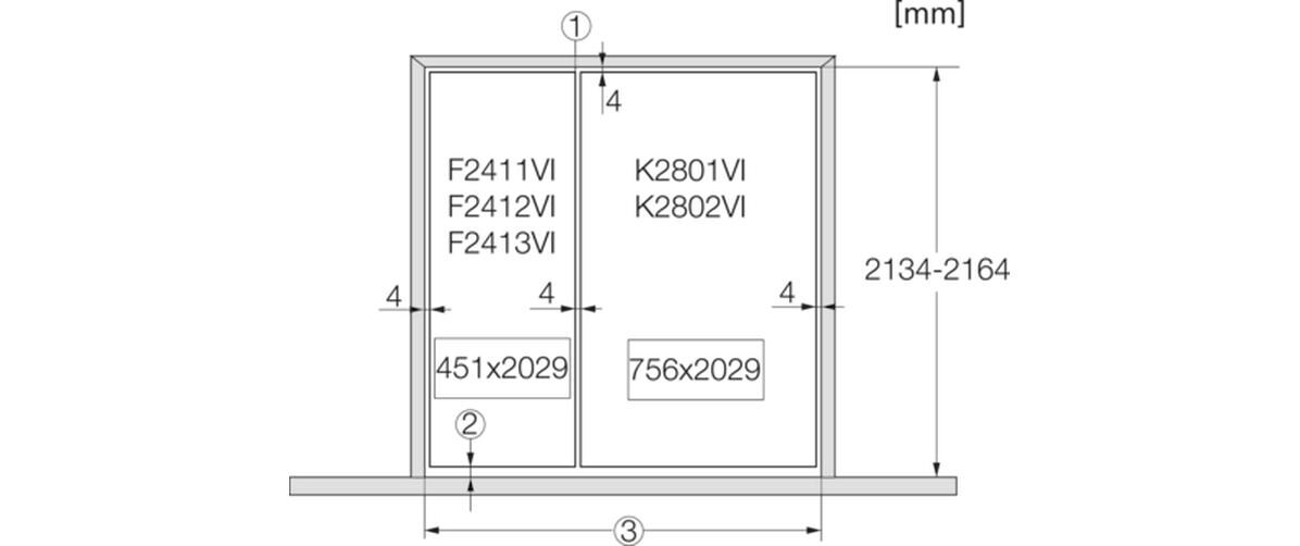 Gefrierschrank F 2413 Vi Links<br>MasterCool-Gefrierschrank