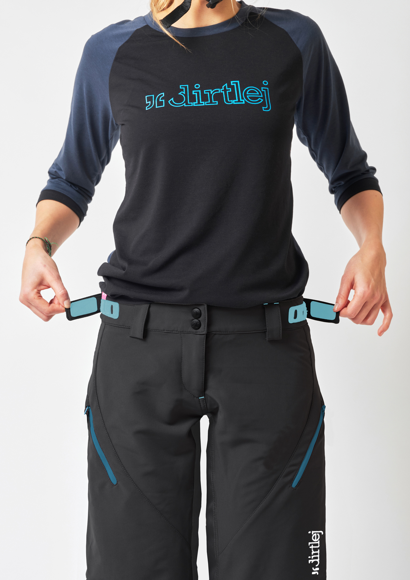 Dirtlej Trailscout Sommer MTB shorts til Kvinder Sort/Blå