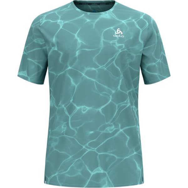 T-shirt running ODLO ZEROWEIGHT CHILL-TEC PRINT CREW NECK S/S ARCTIC