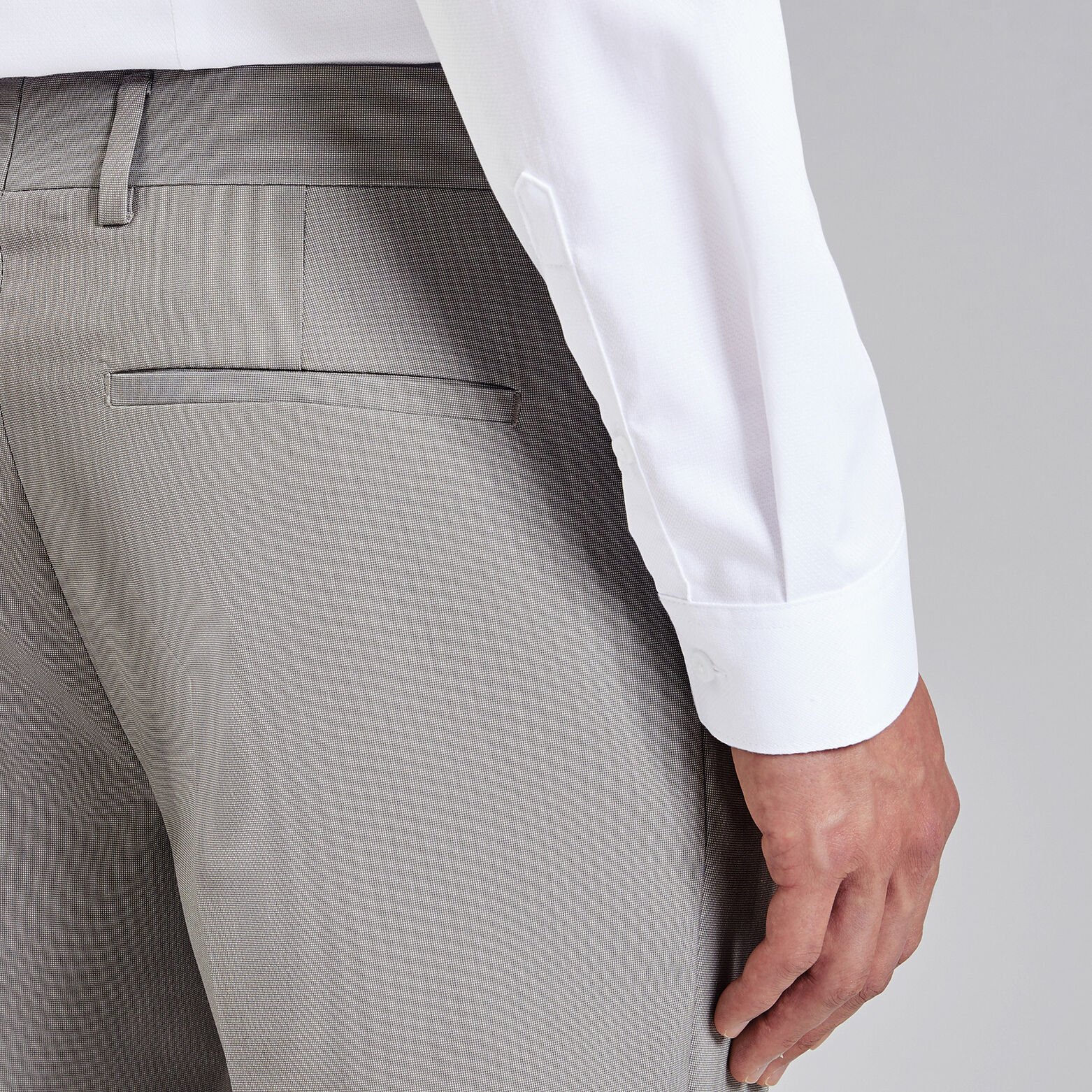 Pantalon de costume slim biton Beige