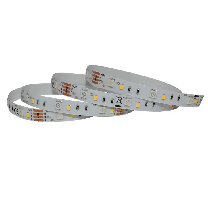 Rallonge ruban lumineux Waldeck LED intégrée variation de blancs et de couleurs IP20 dimmable 400lm 5W L.100cm blanc GoodHome
