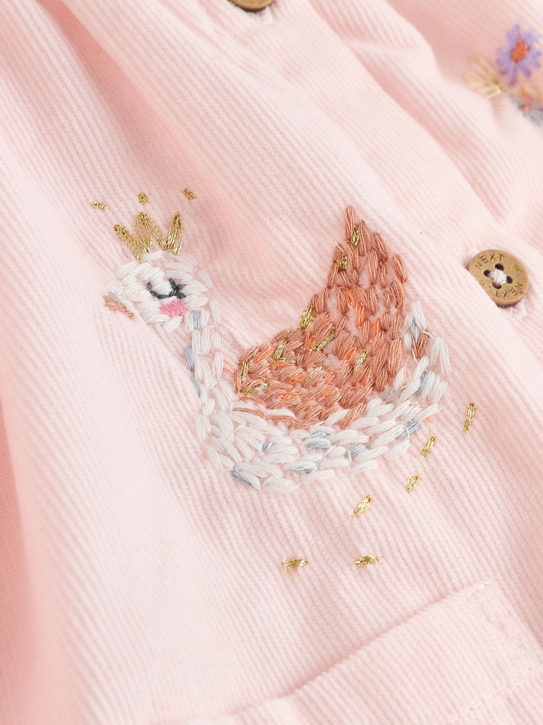 Roze feeënmuis - Baby geweven jurk met kraag en maillot (0mnd-2jr)