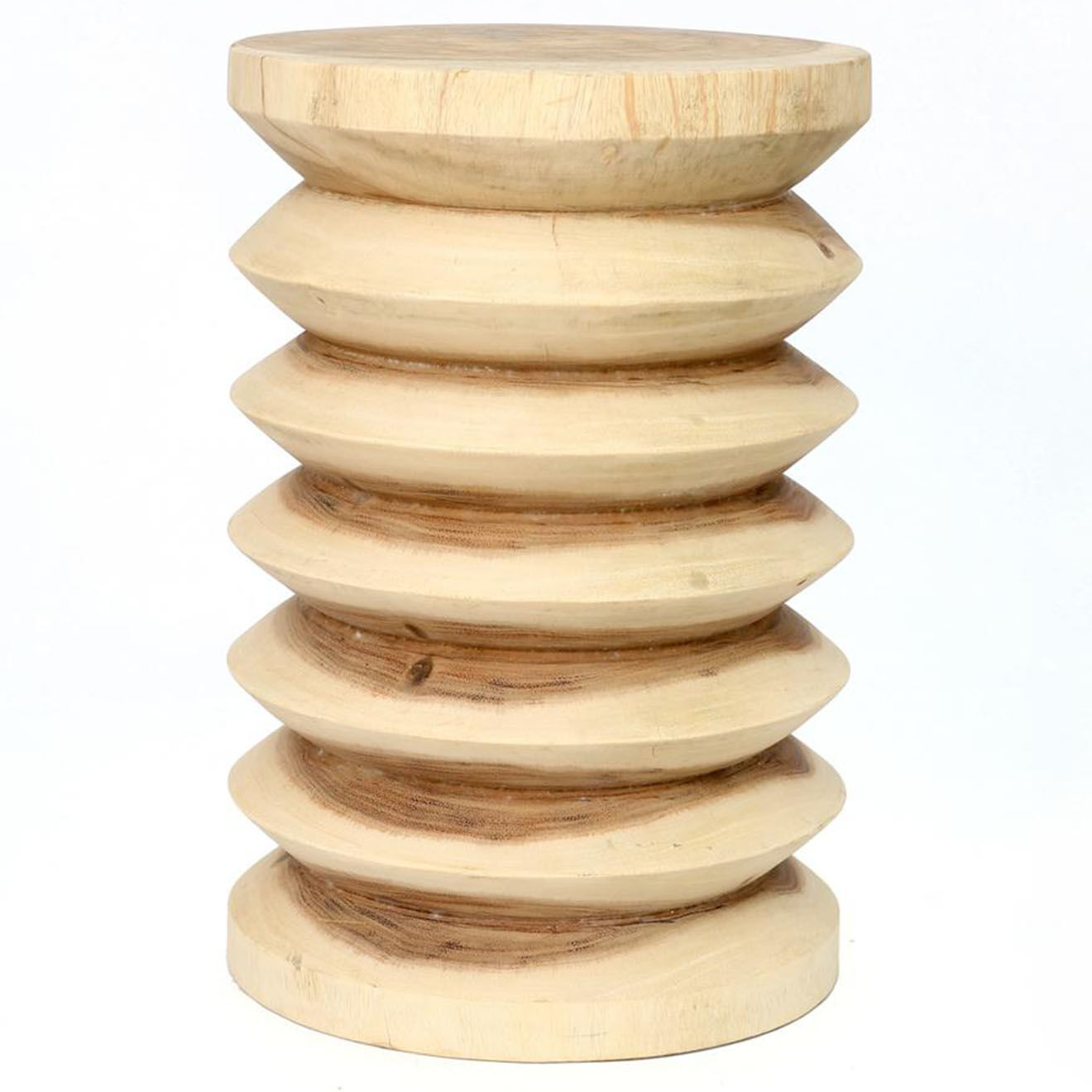 Bazar Bizar Tabouret Galapagos beige - D.30xH.45 cm