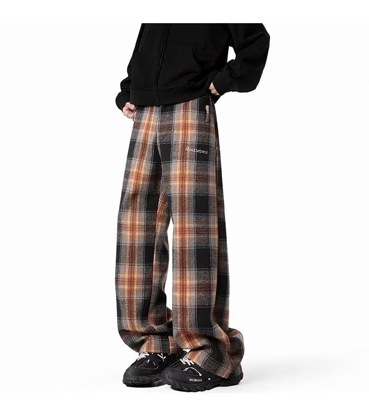 Nikoflin - Geruite broek met rechte pijpen en gemiddelde taille