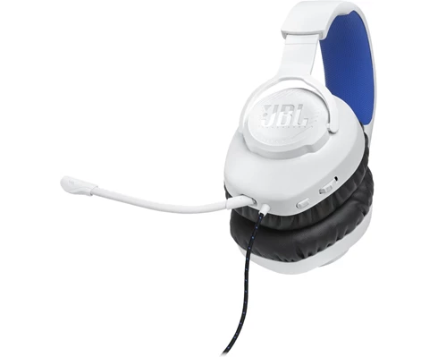 JBL Quantum 100 Playstation Wired Over-ear Headset White and Blue
