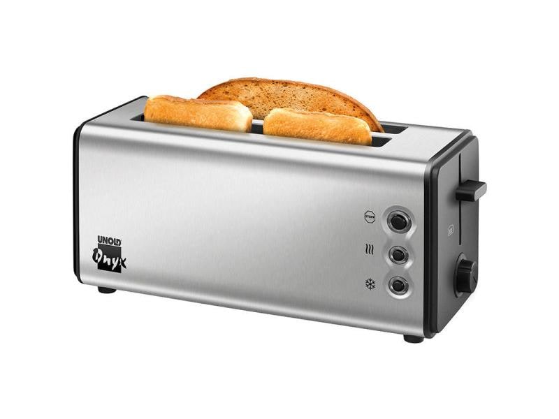 Unold Toaster Onyx Duplex Silber 2-Schlitz-Toaster für lange Scheiben