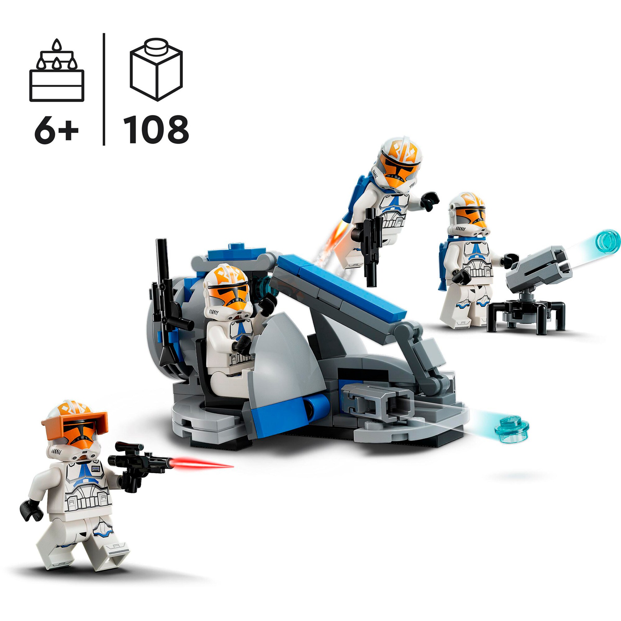 LEGO Konstruktionsspielzeug Star Wars Ahsokas Clone Trooper der 332. Kompanie - Battle Pack