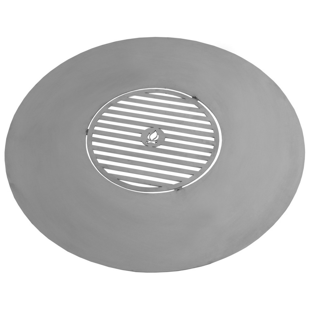 Plaque de cuisson en acier inox pour braséro de 82 cm à 102cm avec une grille 4