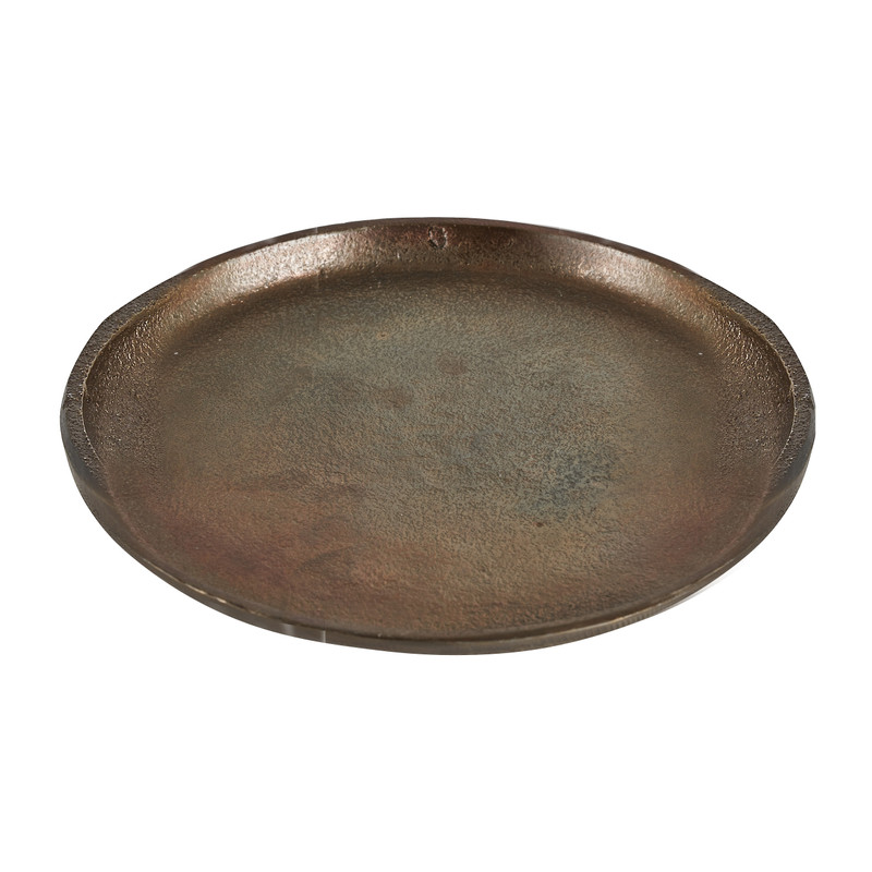 Decoratieplateau - antiek goud - ⌀25 cm