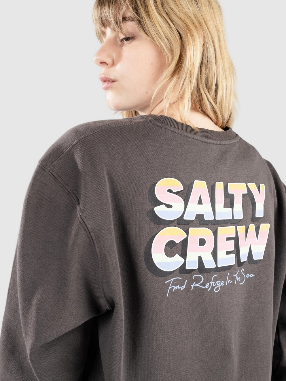 Salty Crew Summertime Premium Sweater faded black