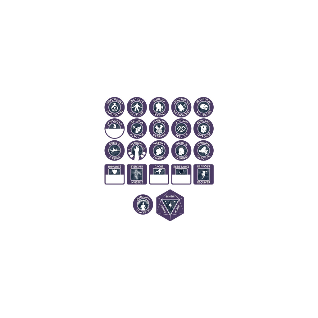 D&D 5 - Set de jetons :