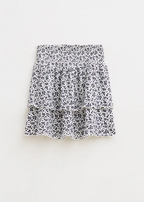 Ruffle rok met structuur assorti (ASSOR)
