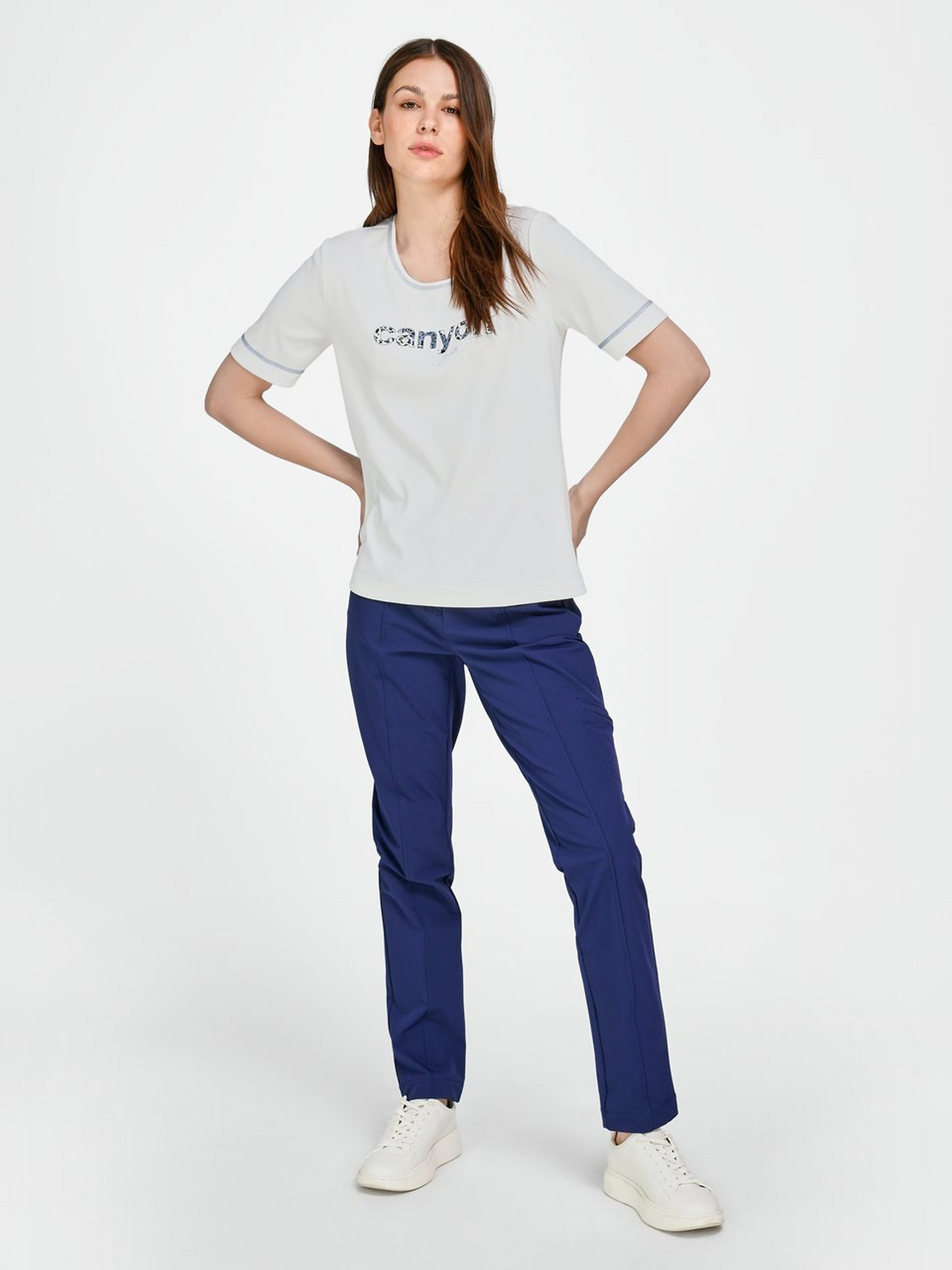 Rundhals-Shirt mit 1/2-Arm