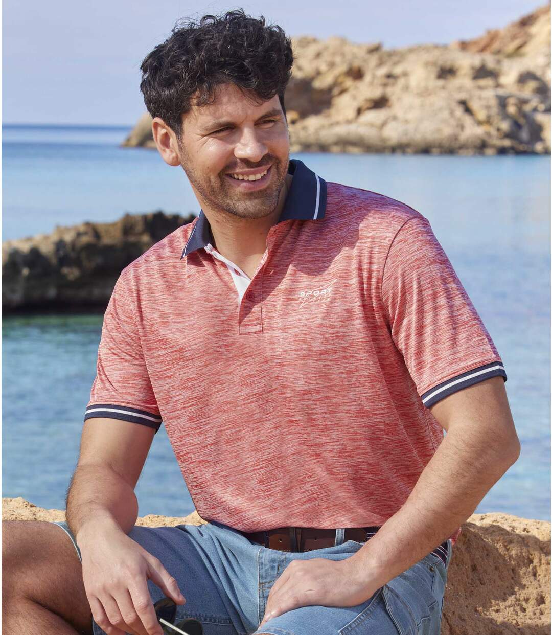 Lot de 3 Polos Maille Jersey Flammée