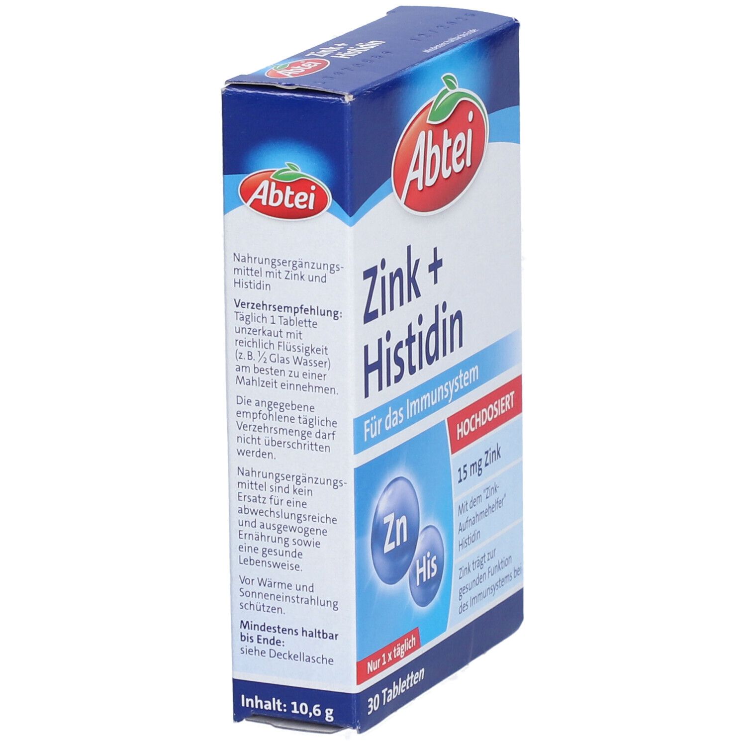 Abtei Zink + Histidin Tabletten