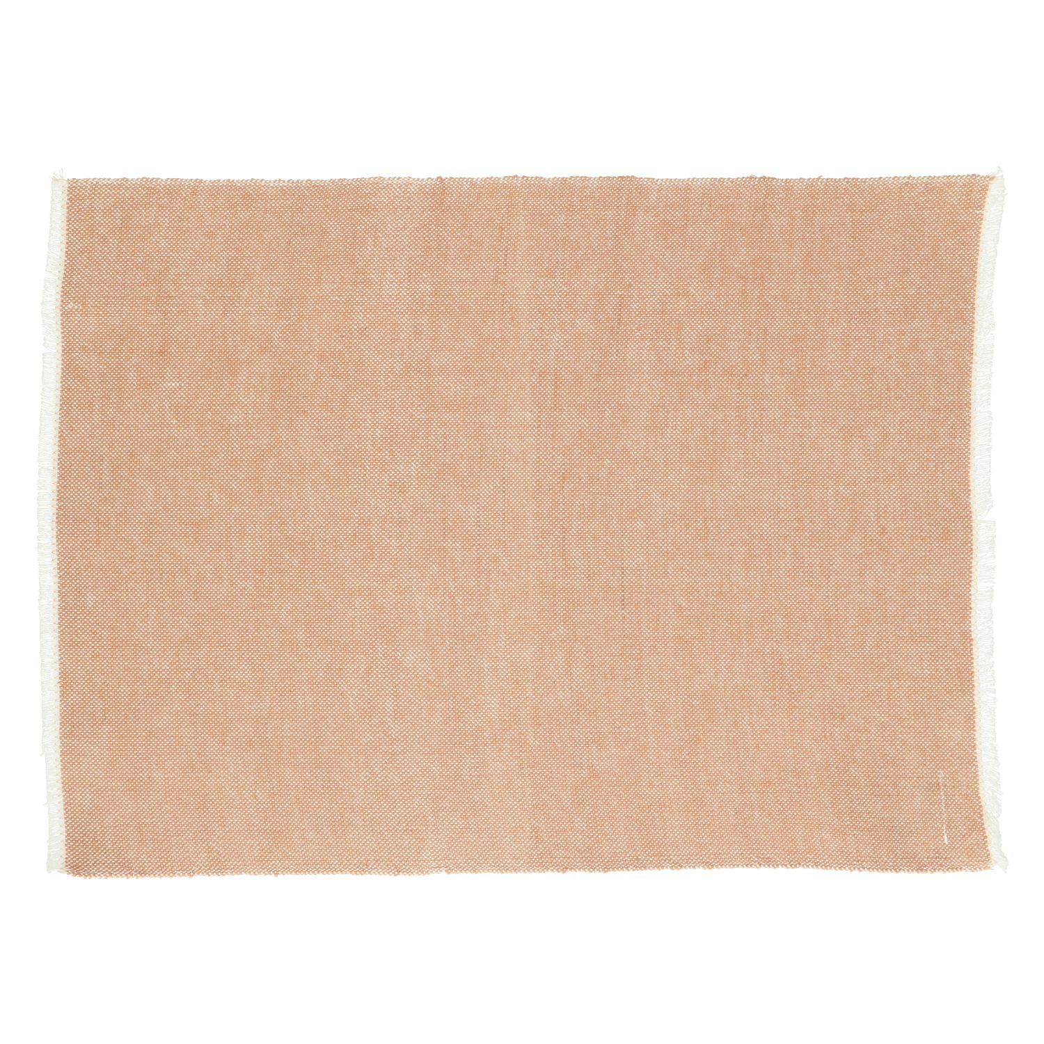 Placemat franjes, GOTS bio-katoen, sienna, 35 x 50 cm