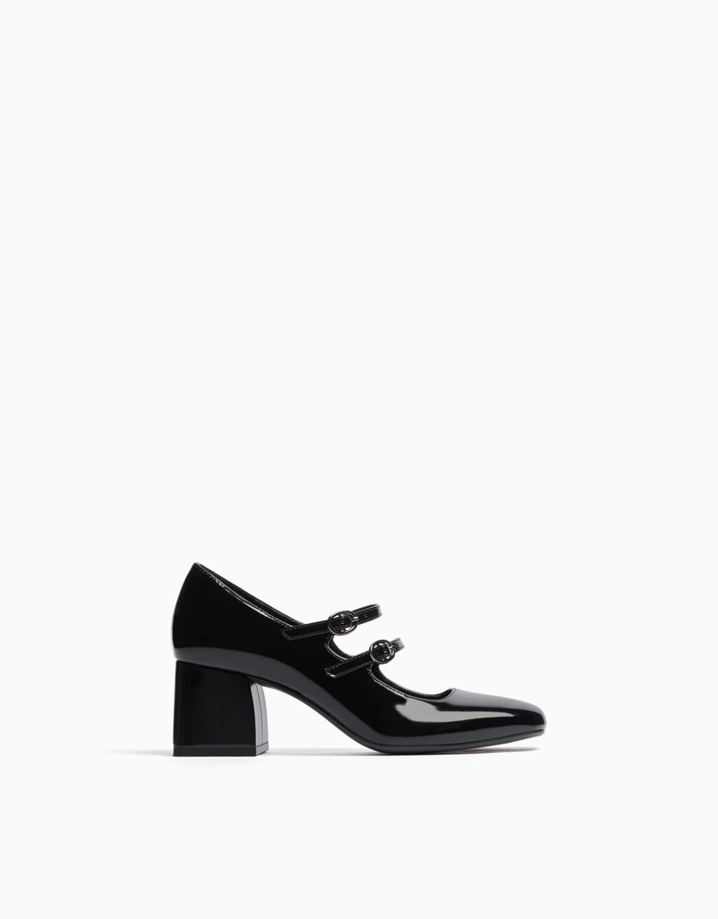 sapatos Mary Jane com salto bloco