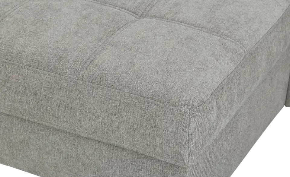 Ecksofa Arissa de Luxe Grau rechts Webstoff