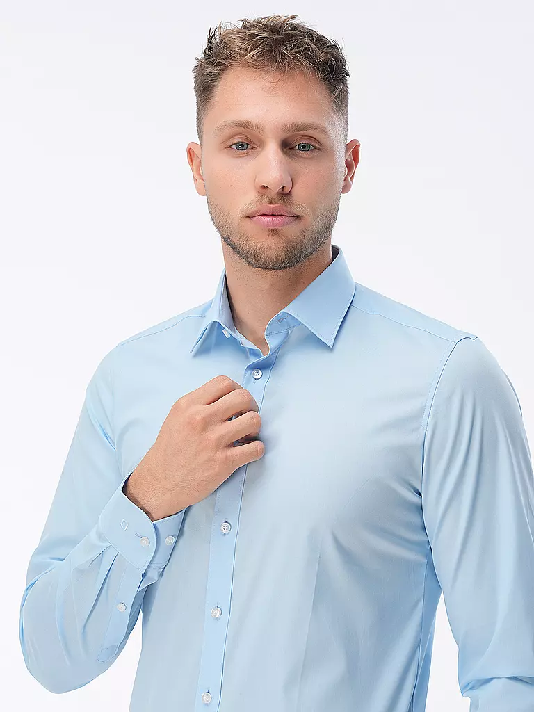 OLYMP LEVEL FIVE Hemd Body Fit Extralange Ärmel hellblau