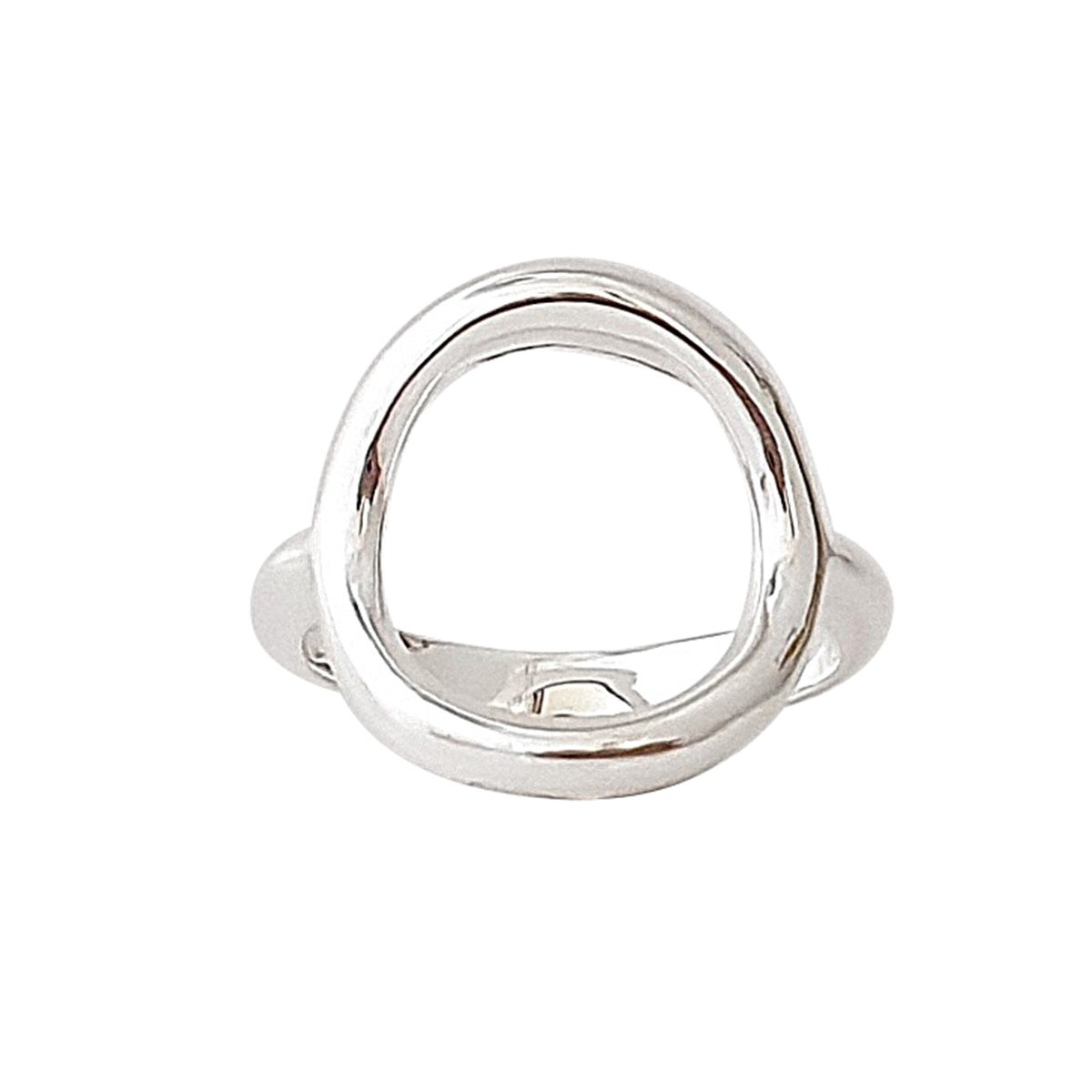 Bague grand rond argent femme