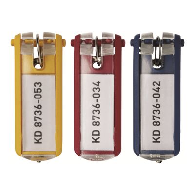Durable - 6 porte-clés plastiques Key Clip - couleurs assorties