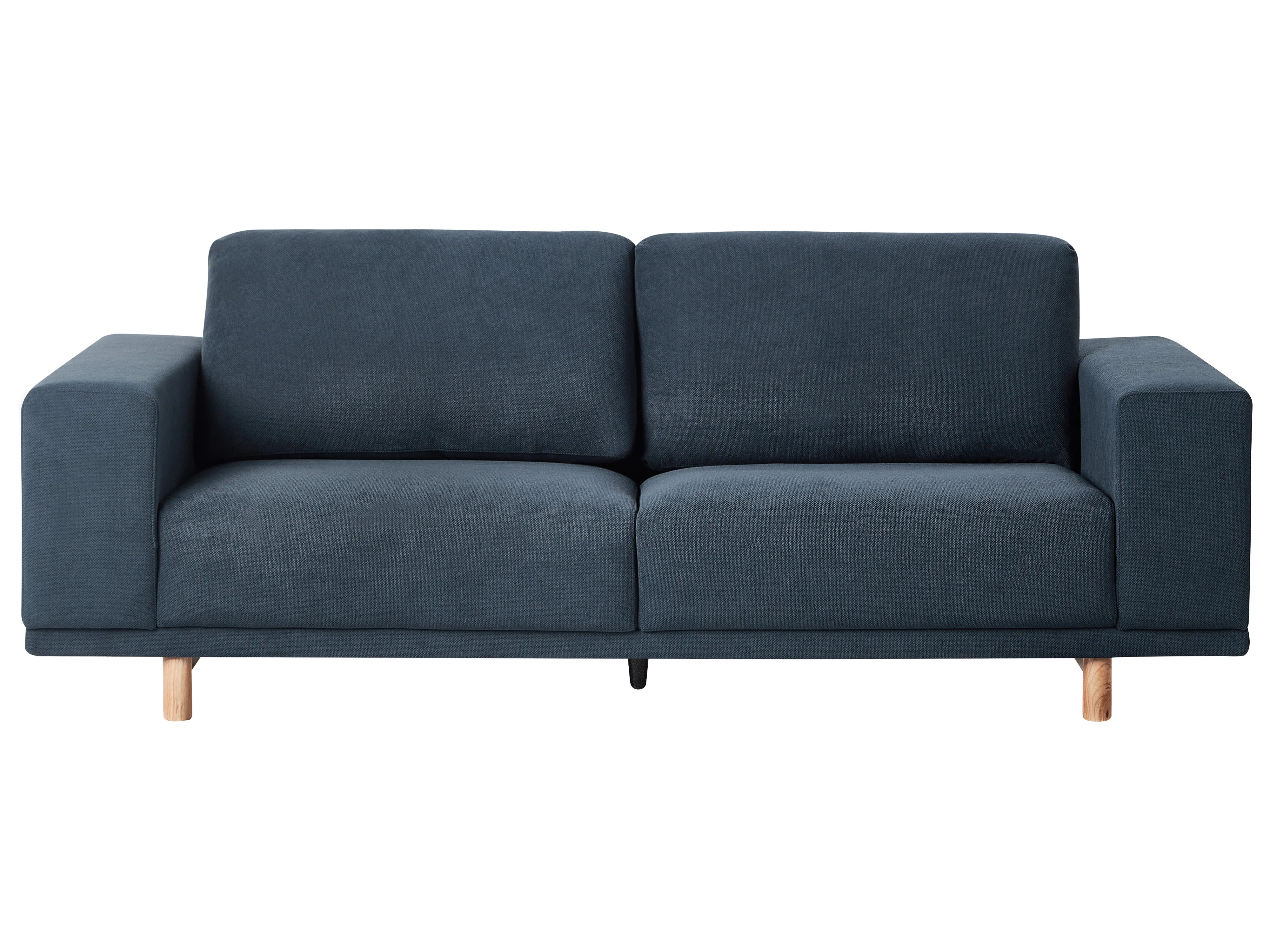 Bank 3-zits NIVALA Stof Donkerblauw