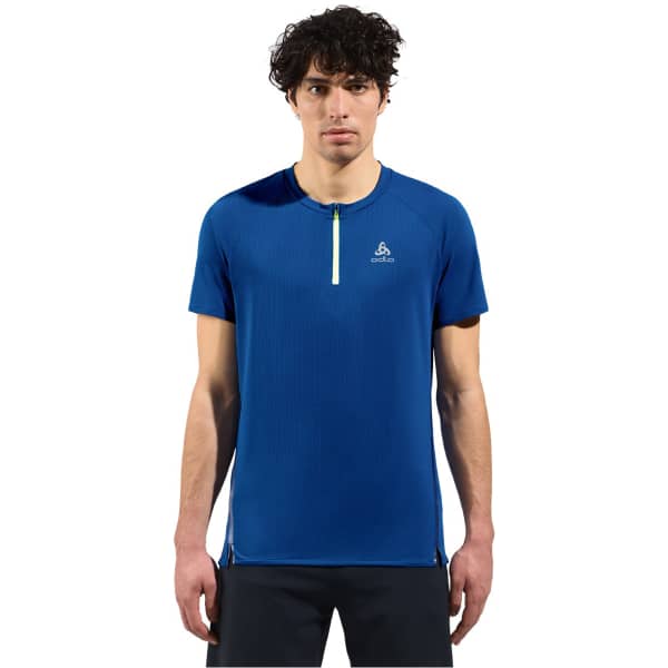 T-shirt running ODLO X-ALP TRAIL CREW NECK S/S 1/2 ZIP LIMOGES