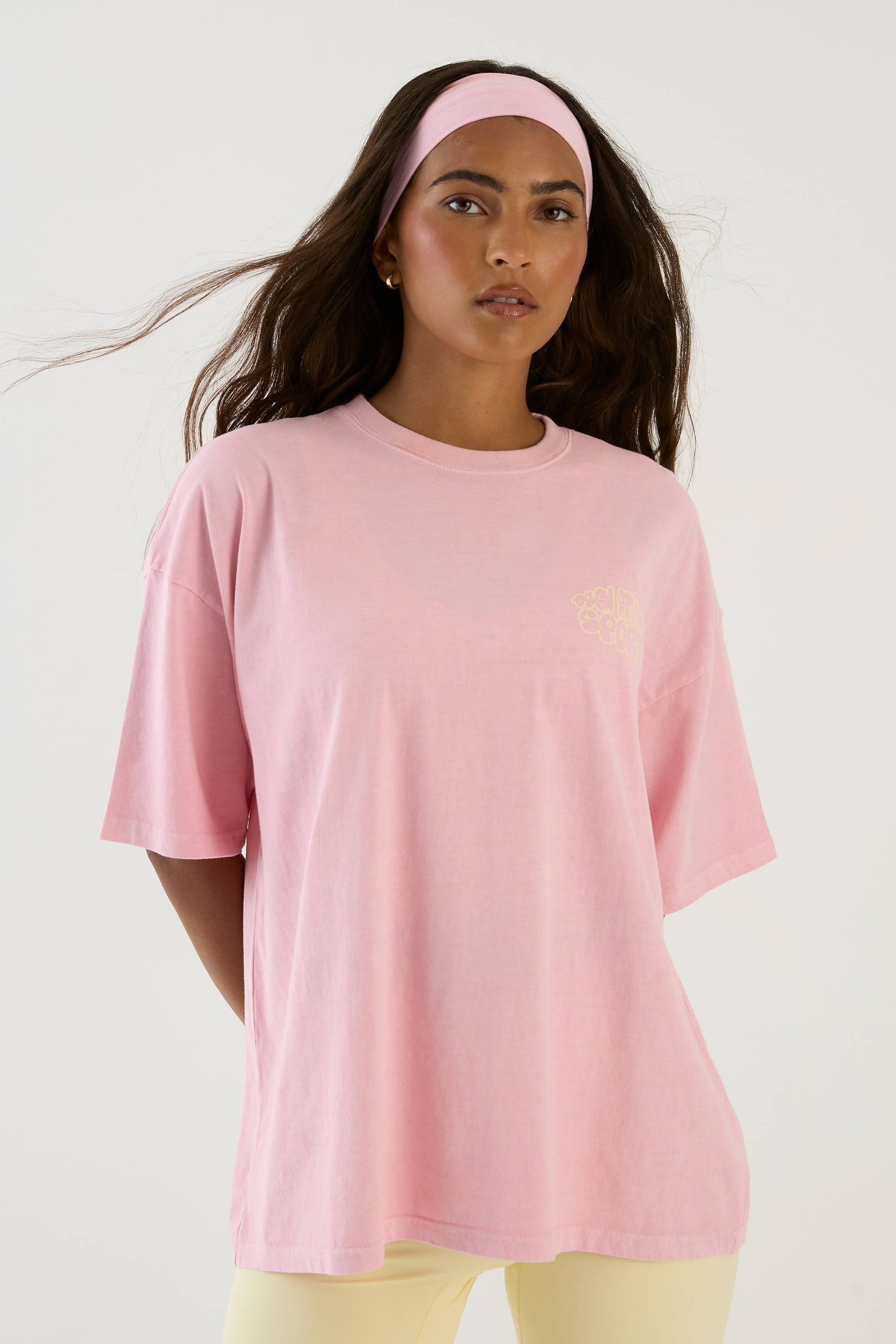 T-shirt Oversize Délavé À Imprimé Pois Bulles Dsgn Studio