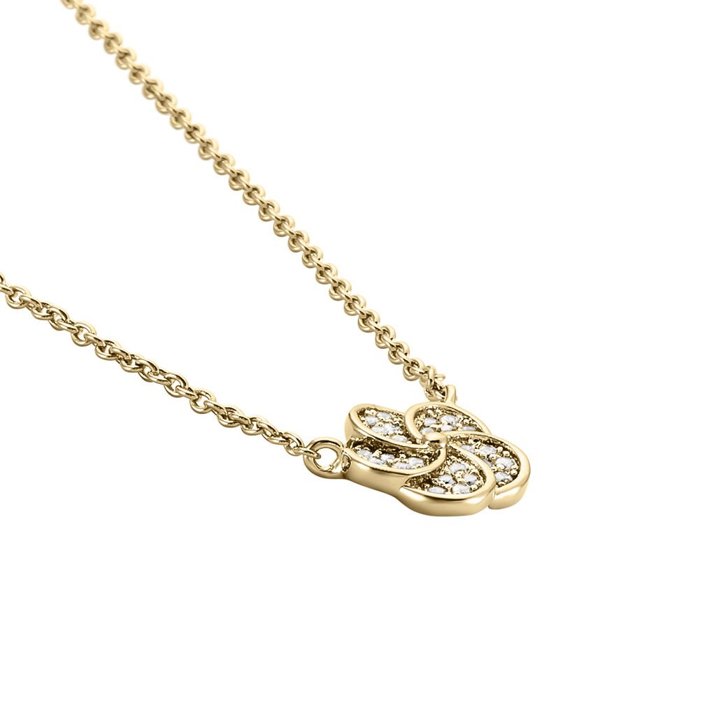Collier Doroteia Plaqué Or Jaune Oxyde De Zirconium
