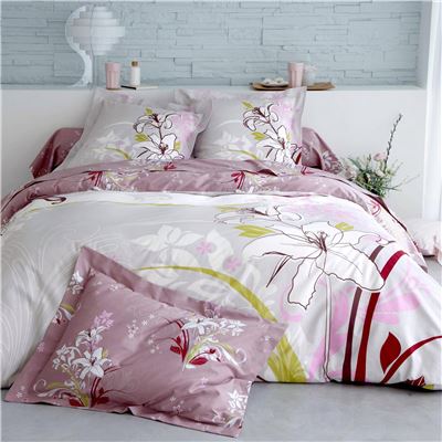 Linge de lit fleurs de lys - BECQUET CRÉATION