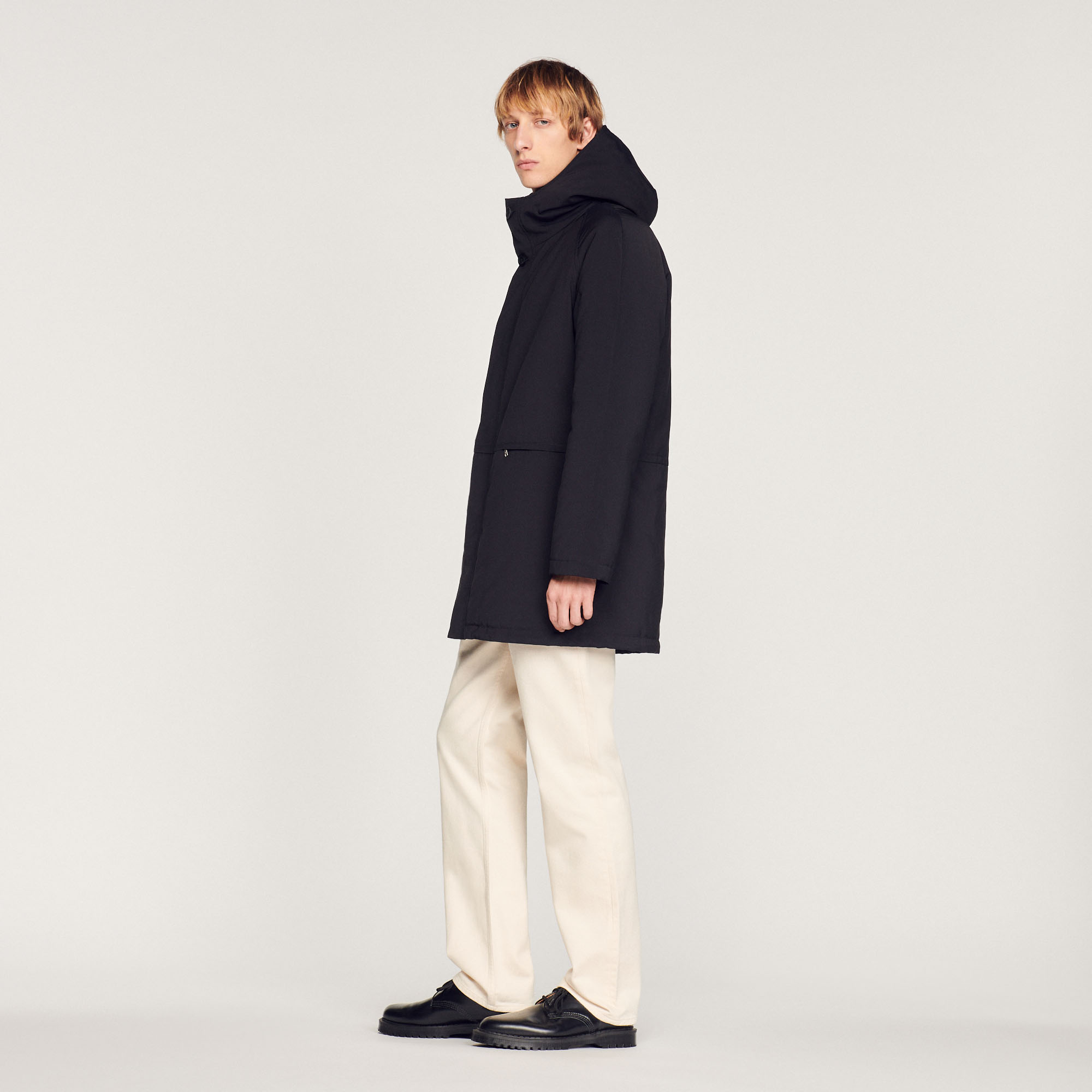 Parka molletonne en tissu technique