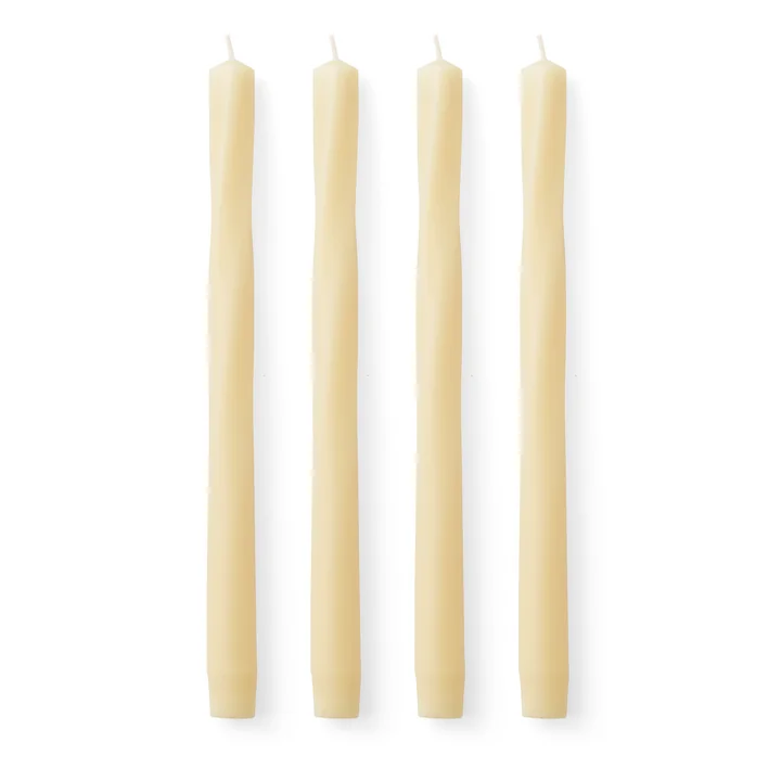 Audo - Twist Stabkerze, H 30 cm, elfenbein (4er-Set)