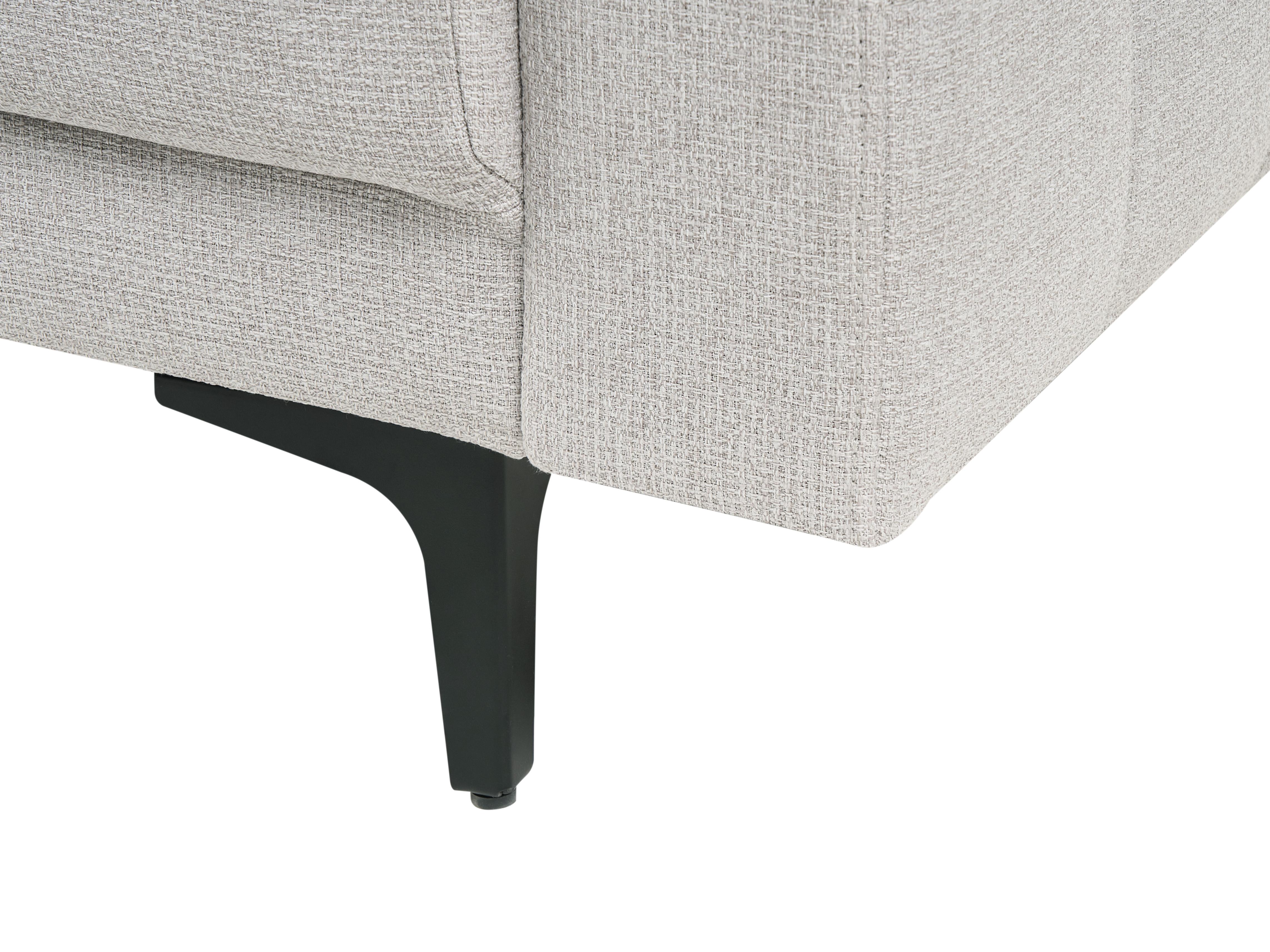 Chaise longue ABERDEEN Stof Lichtgrijs