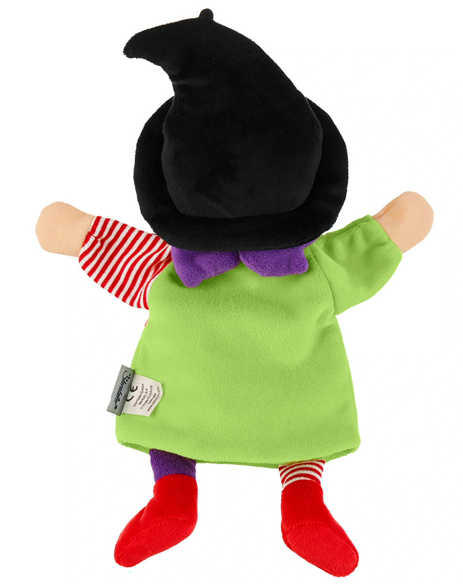 Kinder-Handpuppe HEXE (29cm) in bunt